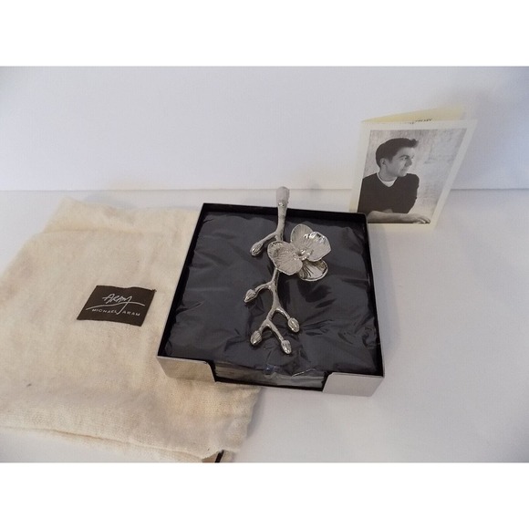 Michael Aram Jewelry - Michael Aram cocktail napkin holder orchid Signed NEW